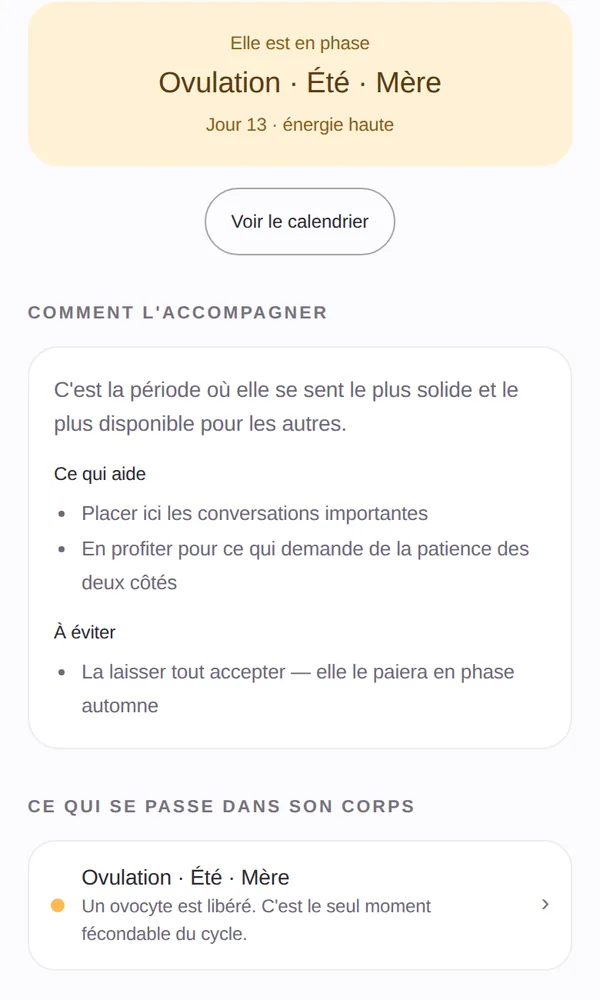 L'écran du partenaire : la saison en cours, et comment l'accompagner